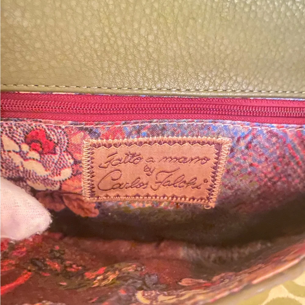 Carlos Falchi Python skin clutch with strap